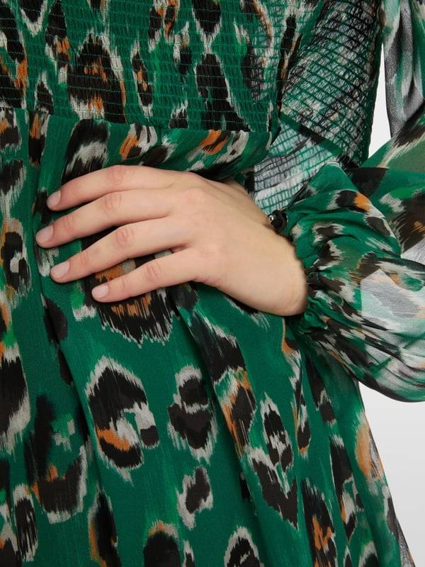 Marc Cain Gesmoktes Greo-Print-Kleid Fabrik Onlineshop