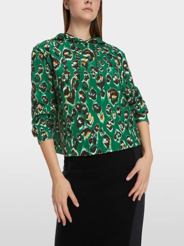 Marc Cain Sweater im Greo-Print auf Scuba-Jersey Großer Ausverkauf