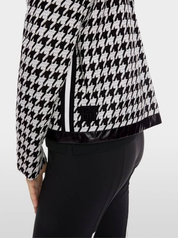 Marc Cain Chickcheck-Jacke mit Kapuze Online Outlet