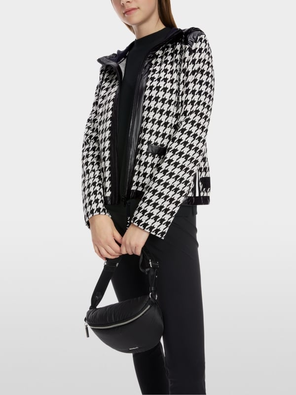 Marc Cain Chickcheck-Jacke mit Kapuze Online Outlet