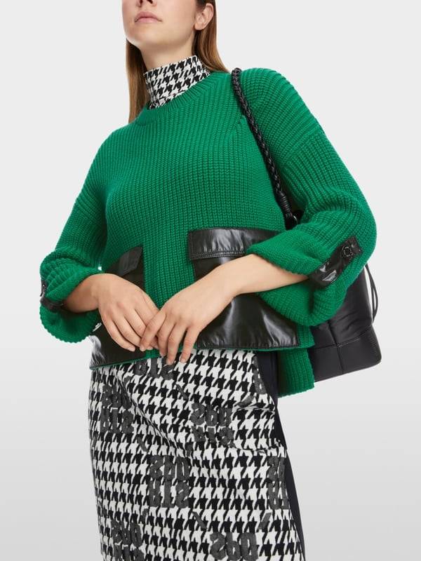 Marc Cain Shiny Patches Sweater Knitted in Germany VIP-Rabatte
