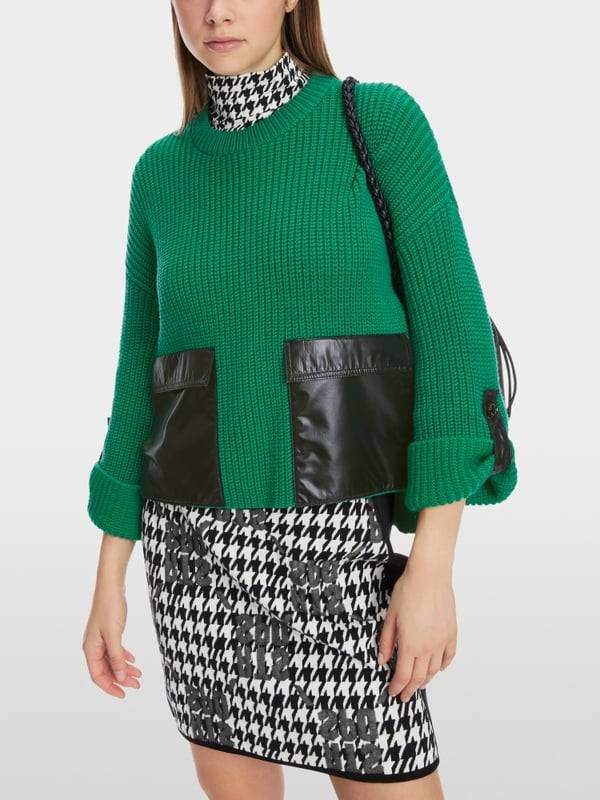 Marc Cain Shiny Patches Sweater Knitted in Germany VIP-Rabatte