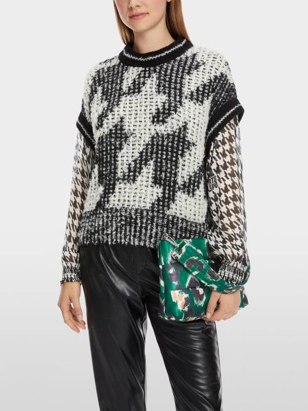 Marc Cain Chickcheck-Pullunder Knitted in Germany Neueste Stile