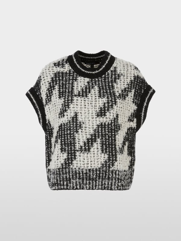 Marc Cain Chickcheck-Pullunder Knitted in Germany Neueste Stile