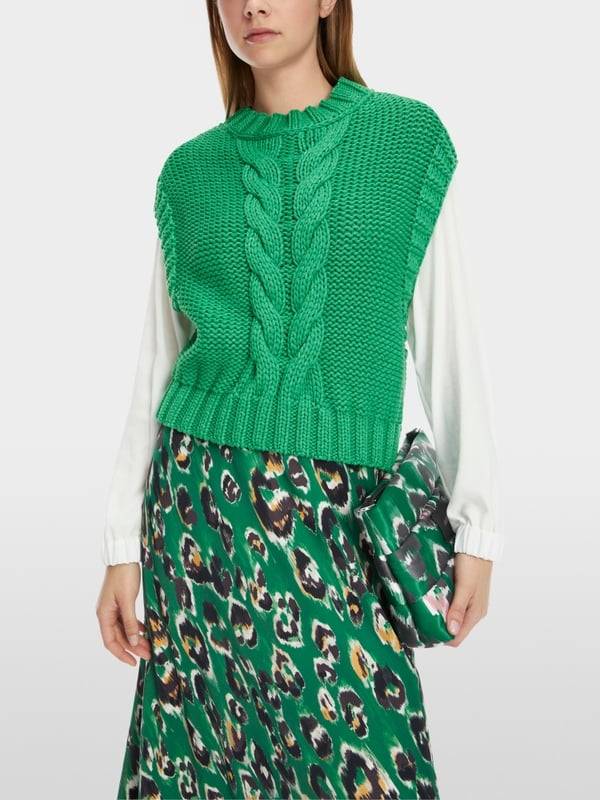 Marc Cain Knitted in Germany Pullunder mit Zopf Zeitbegrenzte Promotion