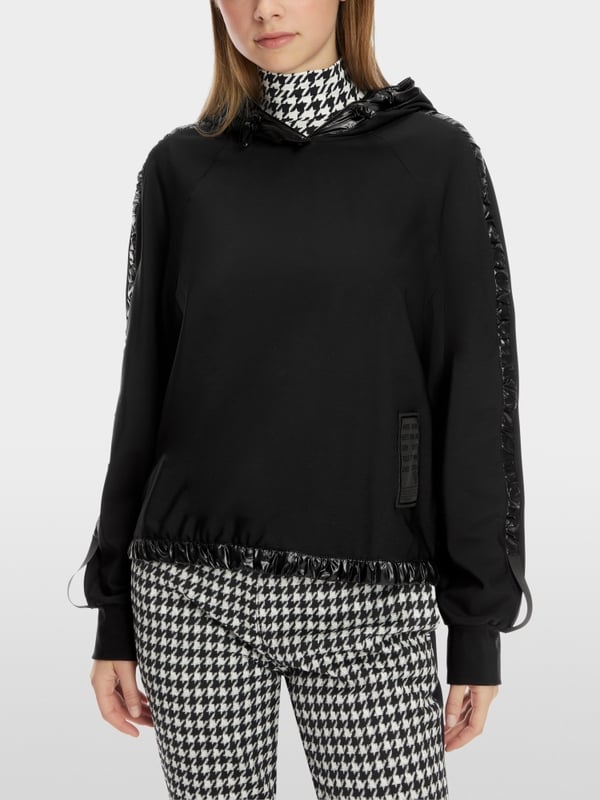Marc Cain Kapuzen-Sweatshirt mit Vario-Ärmeln Bis zu 50% Rabatt