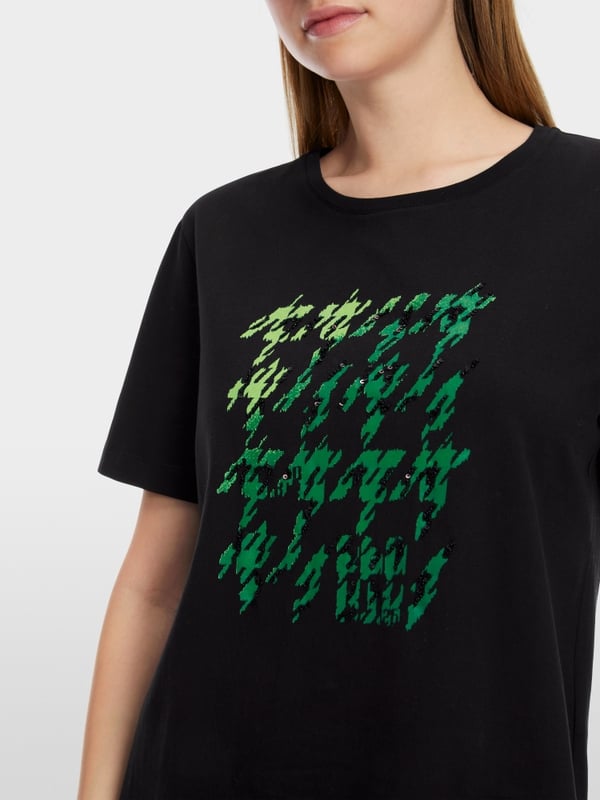 Marc Cain T-Shirt mit platziertem Chickcheck Nur für heute