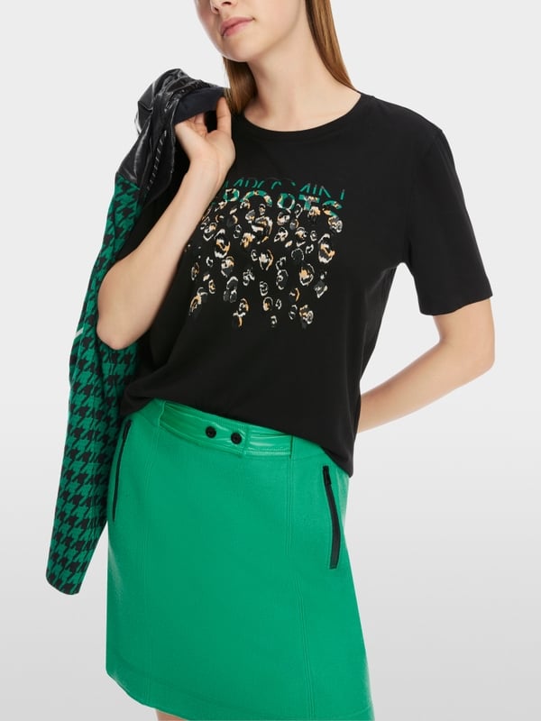 Marc Cain T-Shirt mit Greo-Print Vierteljährliche Förderung