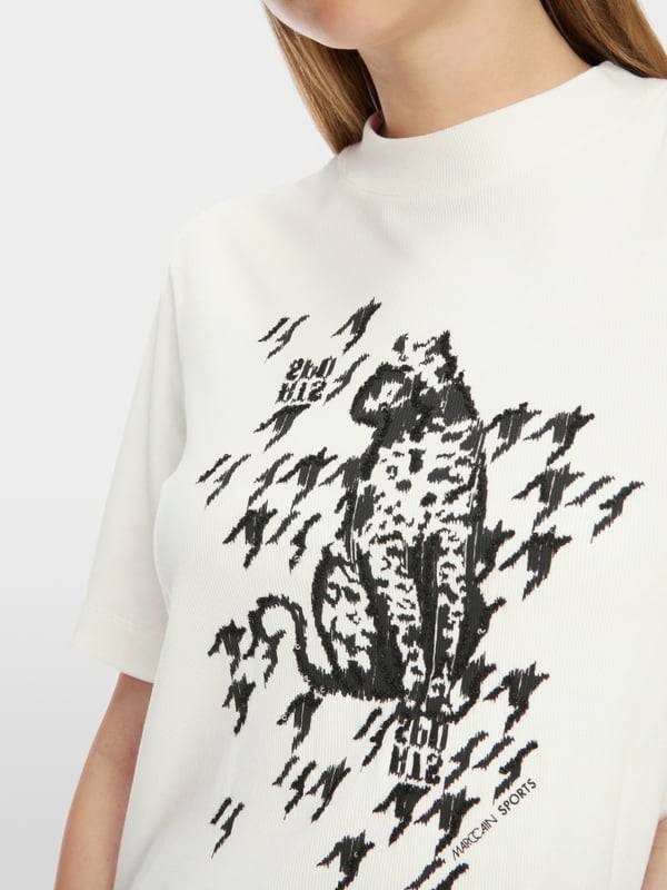 Marc Cain T-Shirt mit Leo-Print Discount Store für neue Produkte
