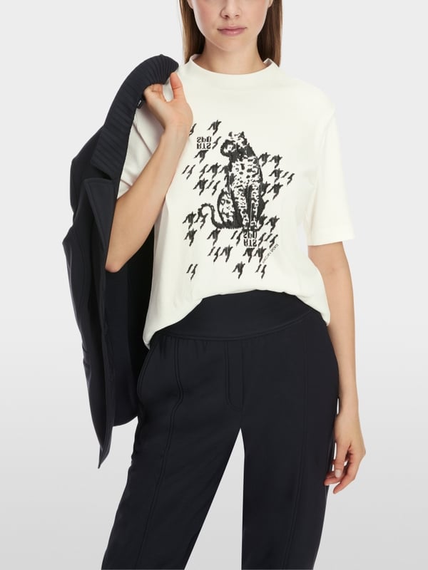 Marc Cain T-Shirt mit Leo-Print Discount Store für neue Produkte