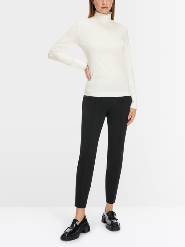 Marc Cain T-Shirt mit offenkantigem Mock-Neck Nur noch ein Tag übrig