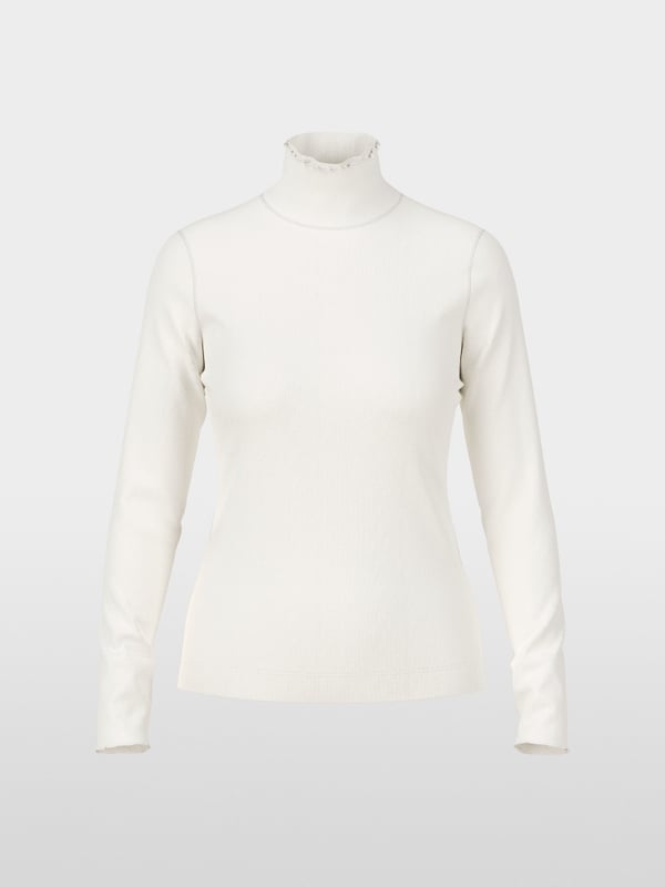 Marc Cain T-Shirt mit offenkantigem Mock-Neck Nur noch ein Tag übrig