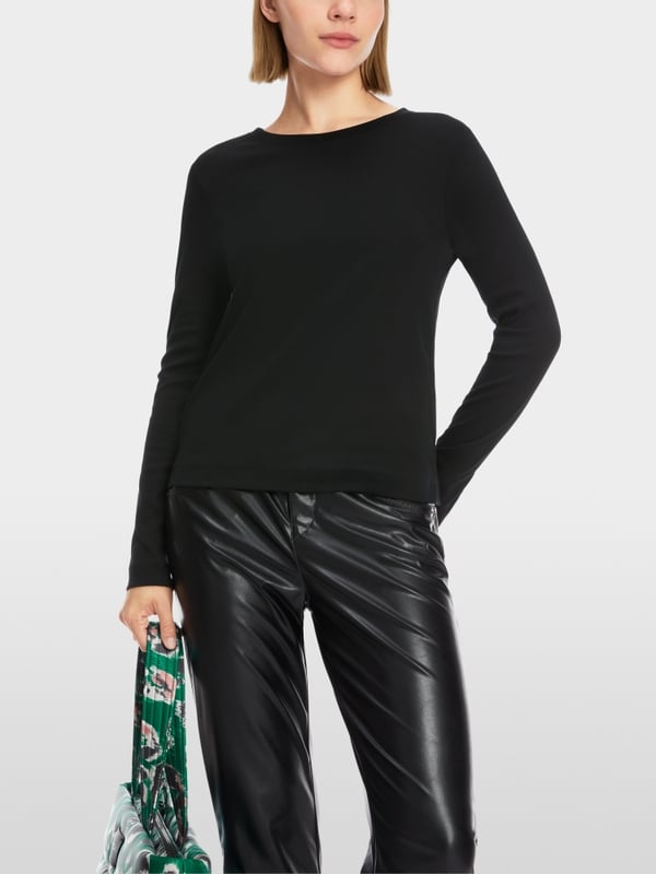 Marc Cain Figurnahes T-Shirt Kostenloser Versand international
