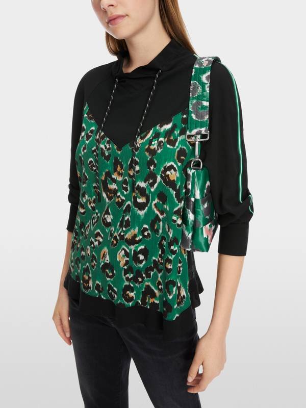 Marc Cain Bluse mit Greo-Print Black Friday Preise