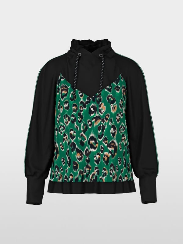 Marc Cain Bluse mit Greo-Print Black Friday Preise
