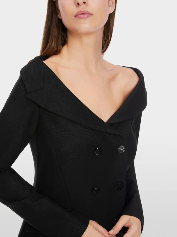 Marc Cain Dezent schimmernder Off-Shoulder-Blazer Günstig kaufen