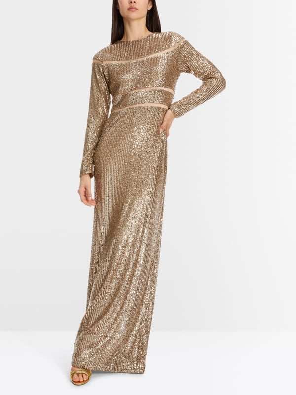 Marc Cain Langes Pailletten-Kleid Weihnachtsangebot