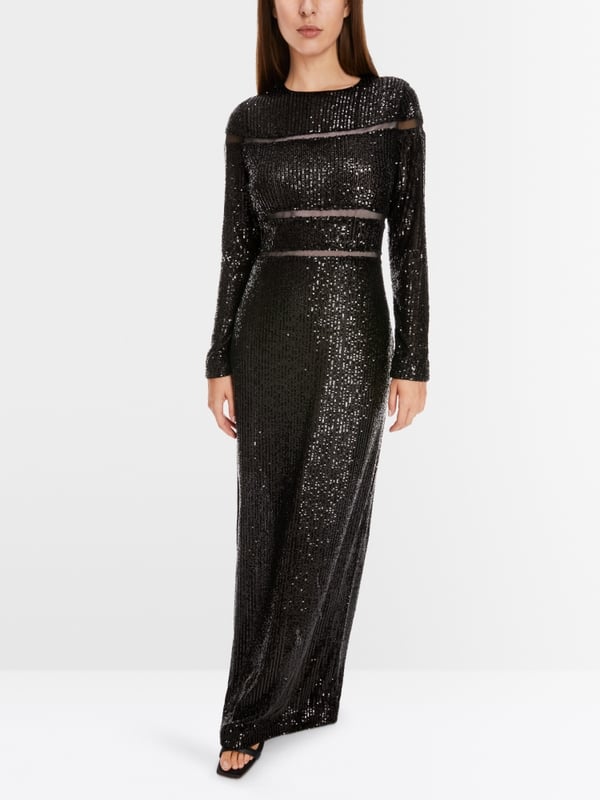 Marc Cain Langes Pailletten-Kleid Online Outlet