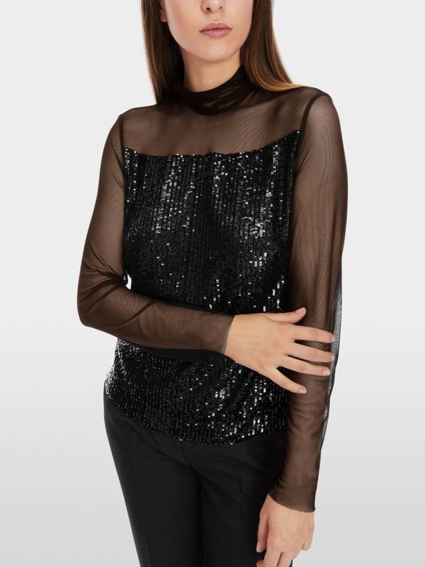 Marc Cain Schlupf-Bluse mit Pailletten Blitzangebot
