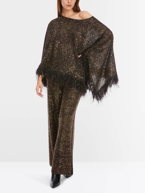 Marc Cain Poncho mit Straußenfedern Saisonale Angebote
