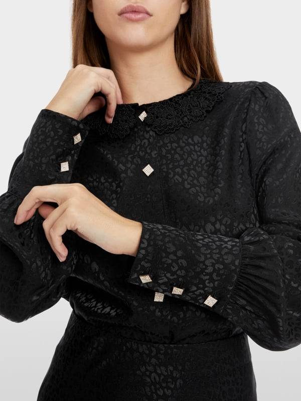 Marc Cain Bluse im Leo-Jacquard Riesige Ersparnisse
