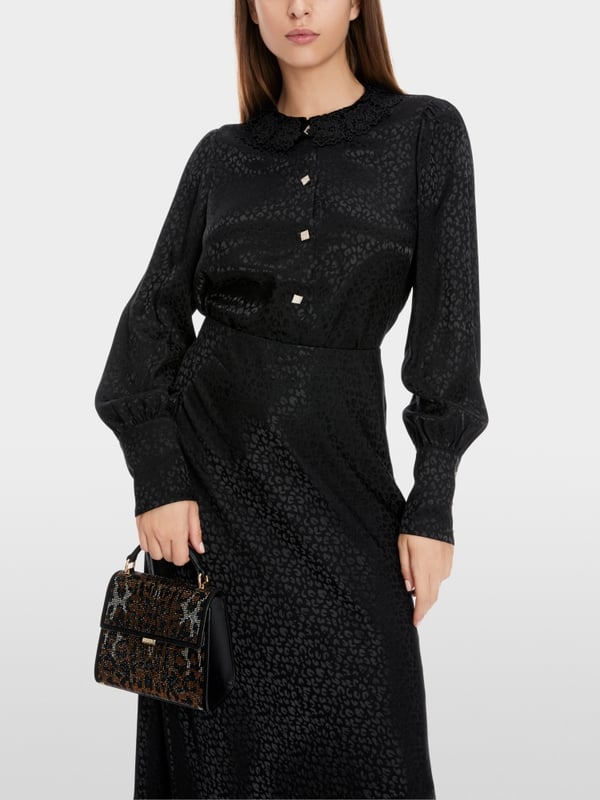 Marc Cain Bluse im Leo-Jacquard Riesige Ersparnisse