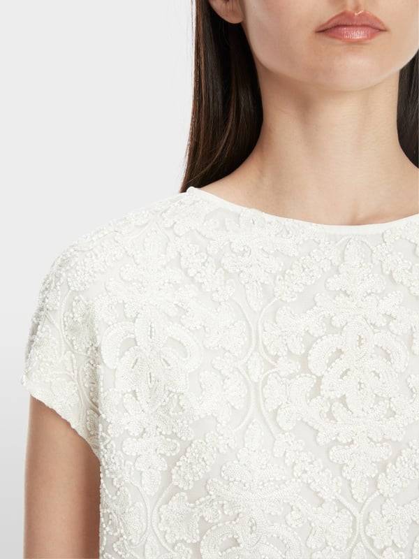 Marc Cain Voile-Bluse mit Stickerei Super Sparpreis