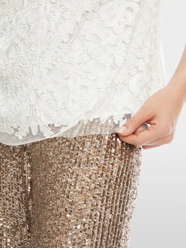 Marc Cain Voile-Bluse mit Stickerei Super Sparpreis