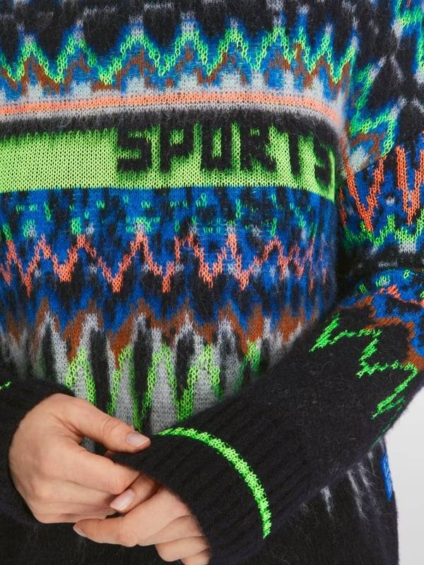 Marc Cain Jacquard-Sweater Knitted in Germany Discount Store für neue Produkte