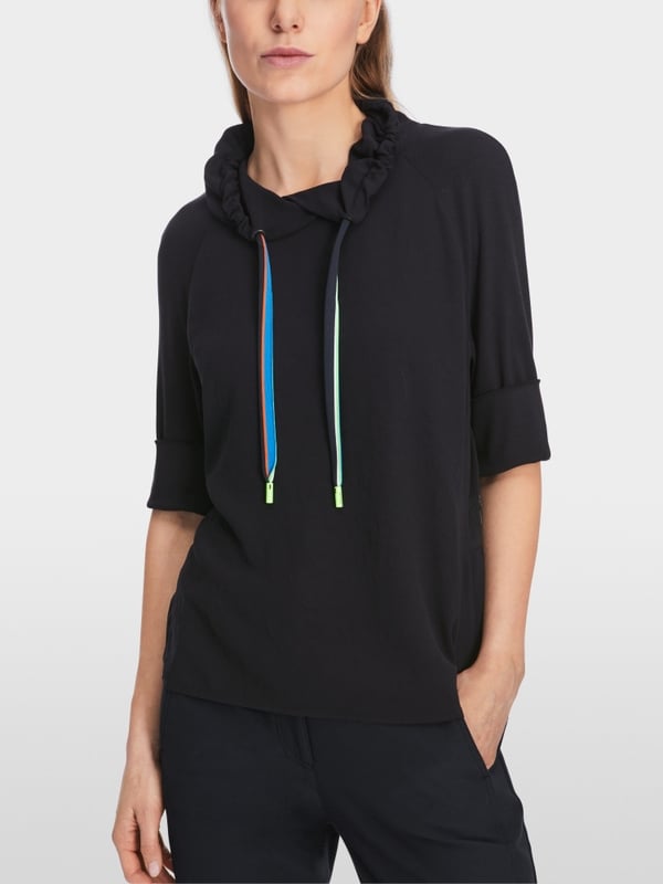 Marc Cain Raglanbluse mit Rüschendetail Super Rabatt