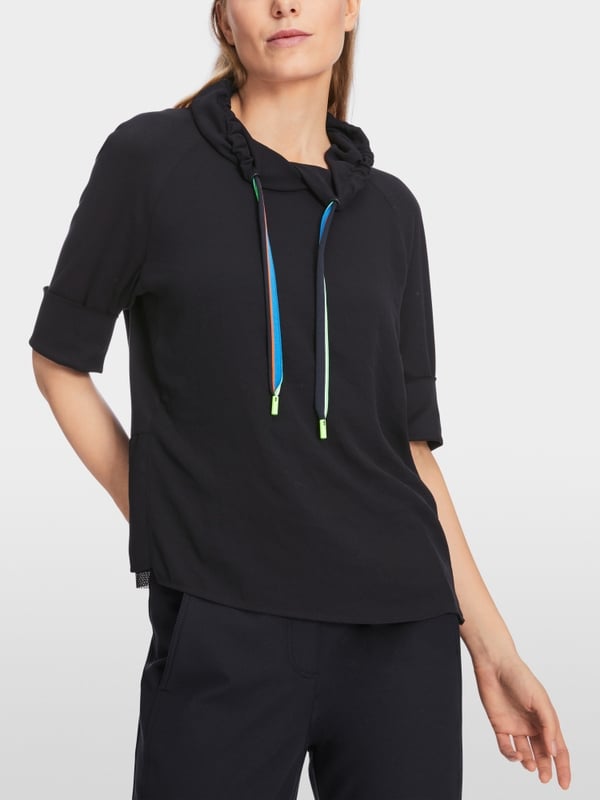 Marc Cain Raglanbluse mit Rüschendetail Super Rabatt