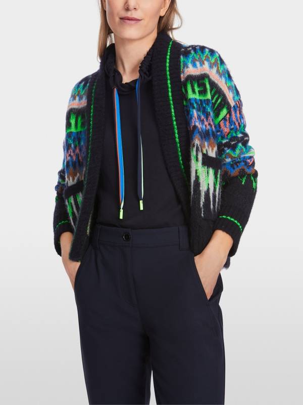 Marc Cain Jacquard-Cardigan Knitted in Germany 50% Rabatt mit kostenlosem Versand