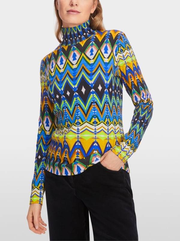 Marc Cain Longsleeve mit Allover-Dessin 2025