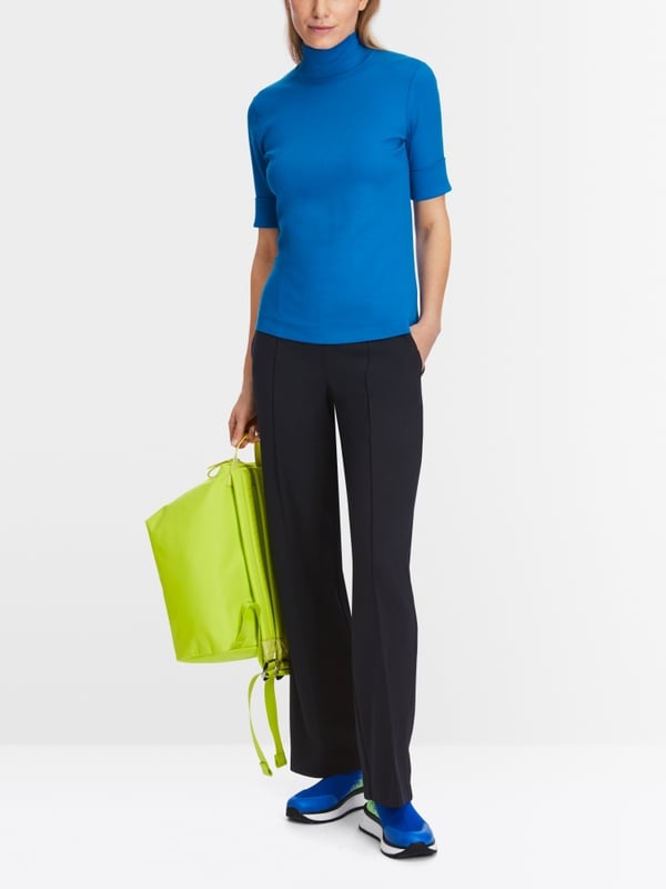 Marc Cain Kurzes T-Shirt mit Turtle-Neck