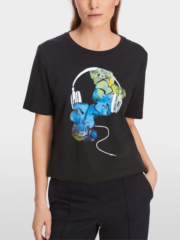 Marc Cain T-Shirt mit Print "Rethink Together" Valentinstagsangebot