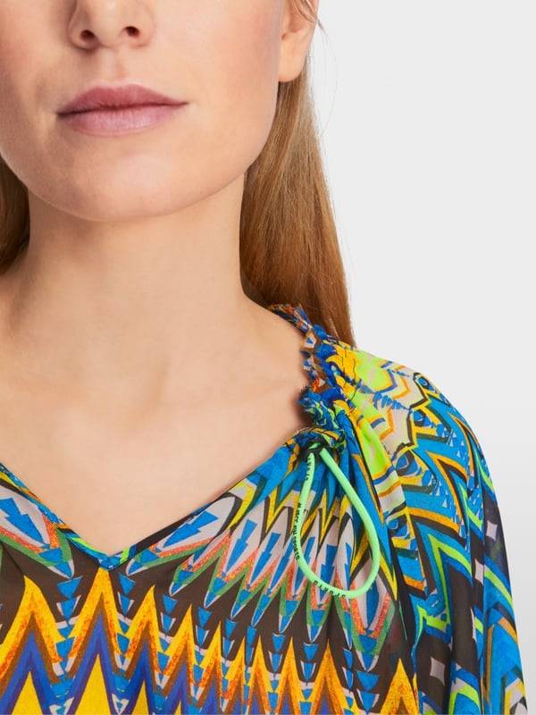Marc Cain Weite Bluse mit Allover-Print Neueste Mode