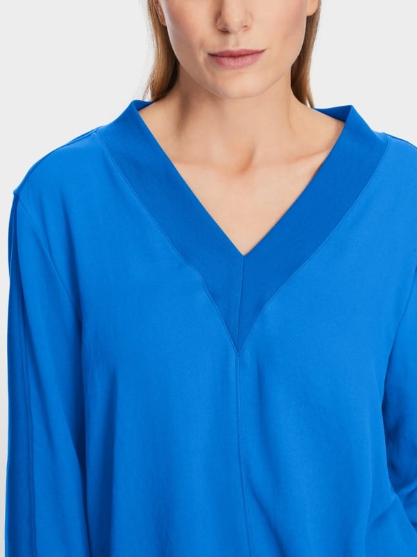 Marc Cain Lässige Bluse in Materialmix Online Outlet