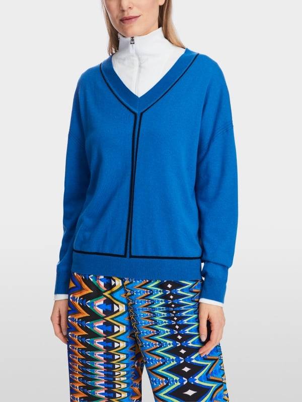 Marc Cain Sweater mit V-Neck - "Rethink Together" Räumungsverkauf
