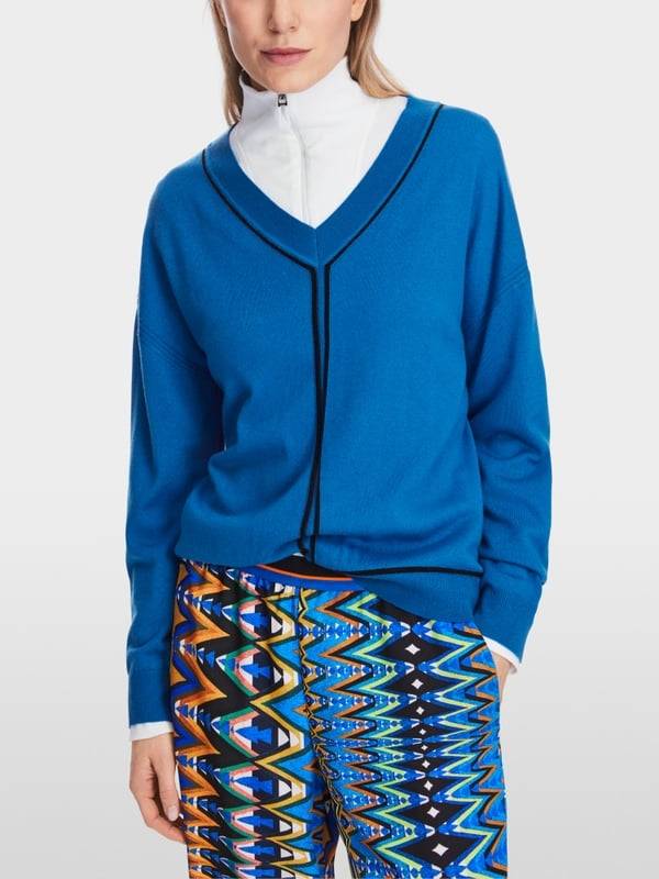 Marc Cain Sweater mit V-Neck - "Rethink Together" Räumungsverkauf