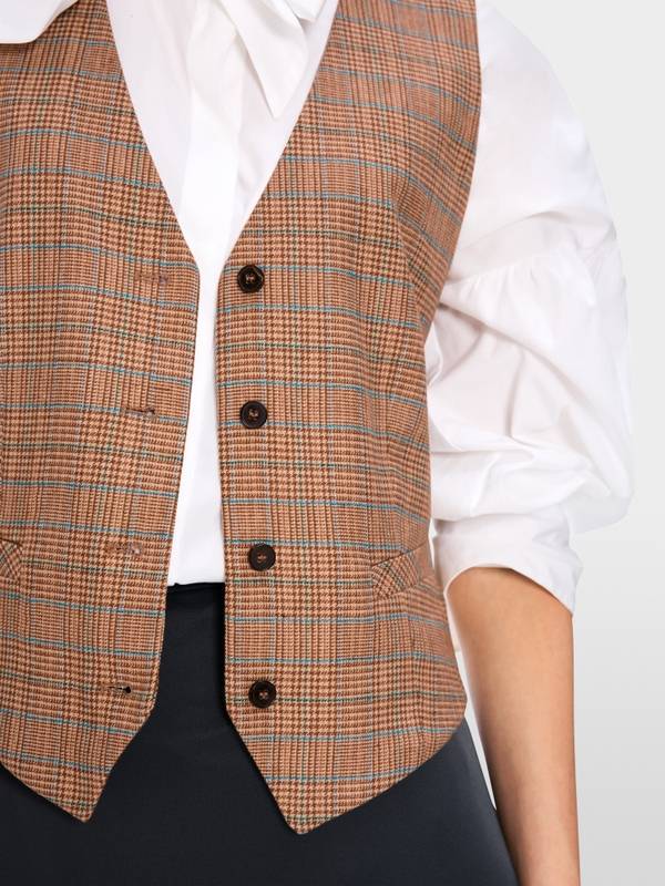Marc Cain Weste mit Mini-Pepita-Muster Speichern exportieren