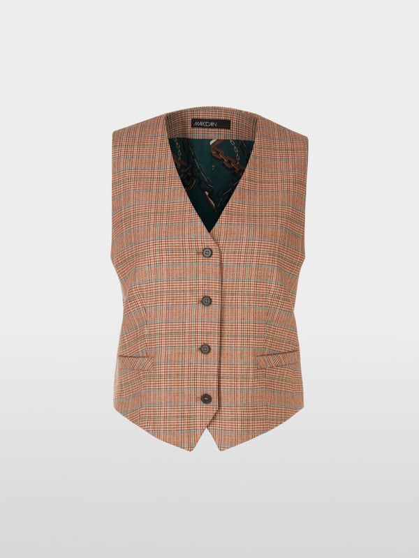 Marc Cain Weste mit Mini-Pepita-Muster Speichern exportieren