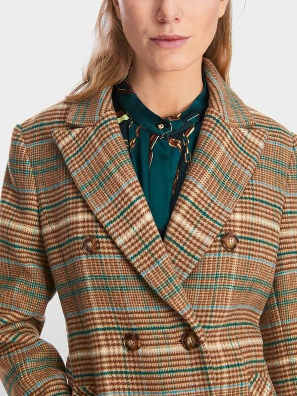 Marc Cain Mantel im karierten Mini-Pepita-Muster Black Friday Preise