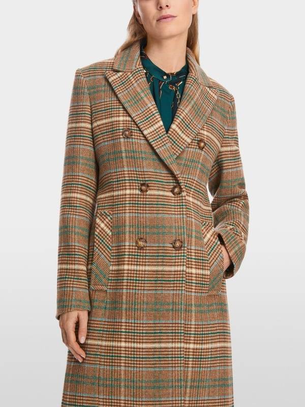 Marc Cain Mantel im karierten Mini-Pepita-Muster Black Friday Preise