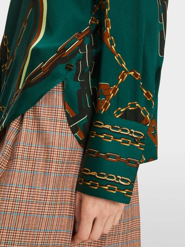 Marc Cain Seidenbluse mit Ketten-Design 2025