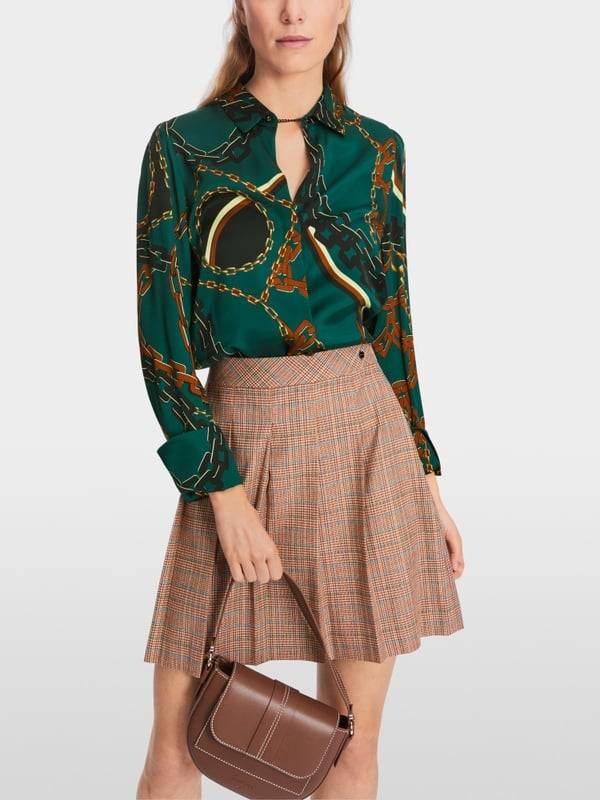 Marc Cain Seidenbluse mit Ketten-Design 2025