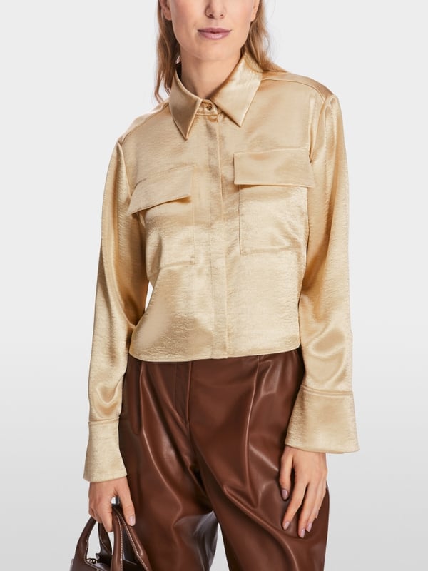 Marc Cain Samtige Bluse Kostenloser Versand