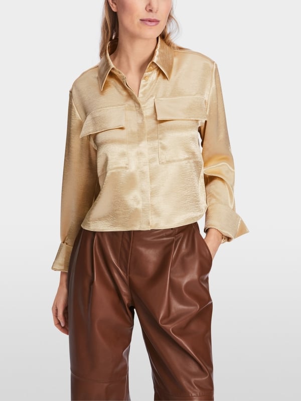 Marc Cain Samtige Bluse Kostenloser Versand