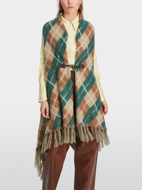 Marc Cain Karo-Cape Knitted in Germany Günstig kaufen