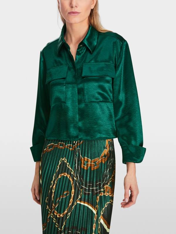 Marc Cain Samtige Bluse Riesige Ersparnisse