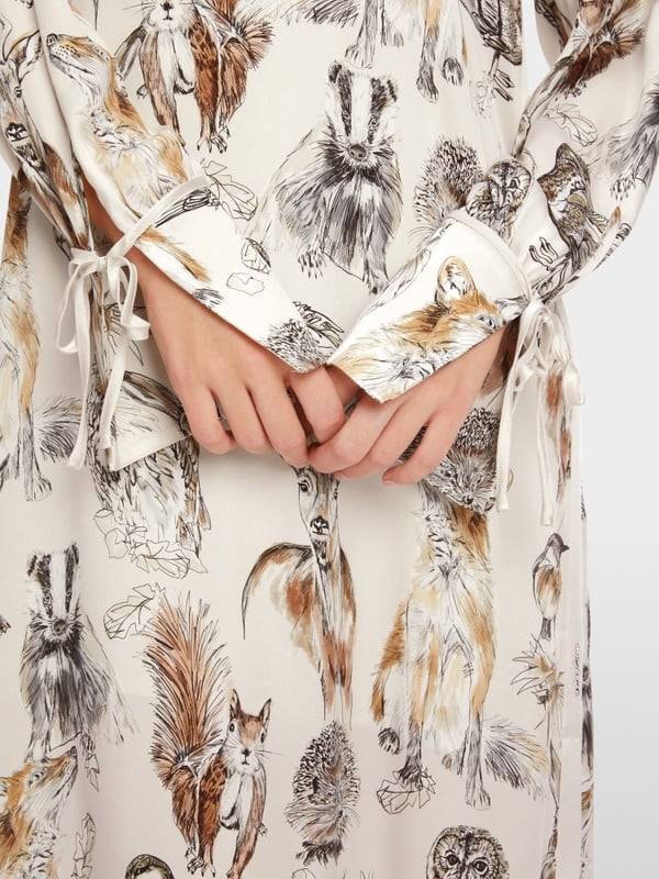 Marc Cain Langes Kleid mit Tierprint Saisonschlussverkauf